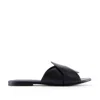 Notabene Women's Fanny Sandals, Black Leather In Black