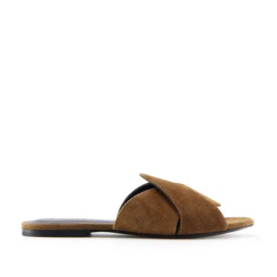 Notabene Women's Fanny Sandals, Brown Suede