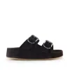 Notabene Women's Gaïa Sandals, Dark Brown Suede In Brown