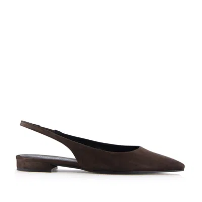 Notabene Women's Gilda Slingback, Dark Brown Suede