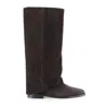 Notabene Women's Lupe Boots, Dark Brown Suede In Brown