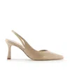 Notabene Women's Neutrals Emira Slingback Stilettos, Nude Leather In Neutral