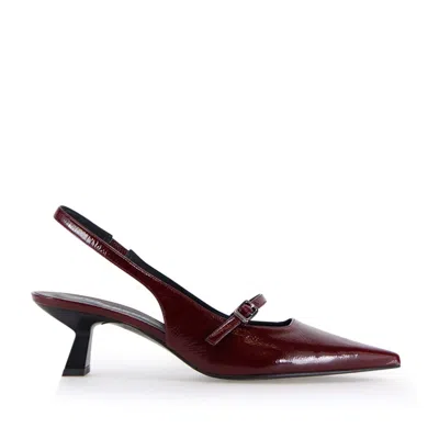 Notabene Women's Red Elina Slingback Stilettos, Bordeaux Patent