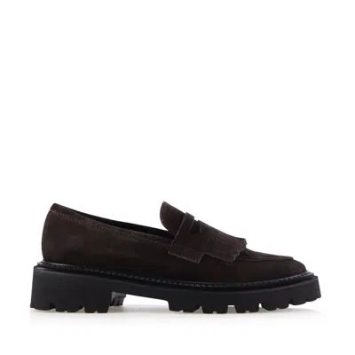 Notabene Women's Tereza Loafers, Dark Brown Suede