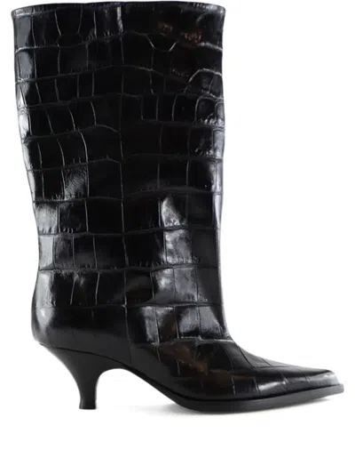 NOTABENE YOVANNA CROCODILE-EFFECT BOOTS