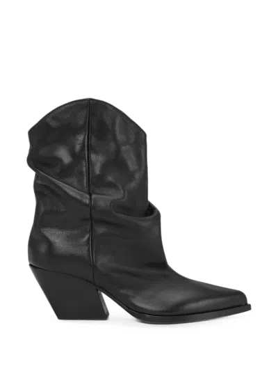 Notabene Zora Leather Boots In Black