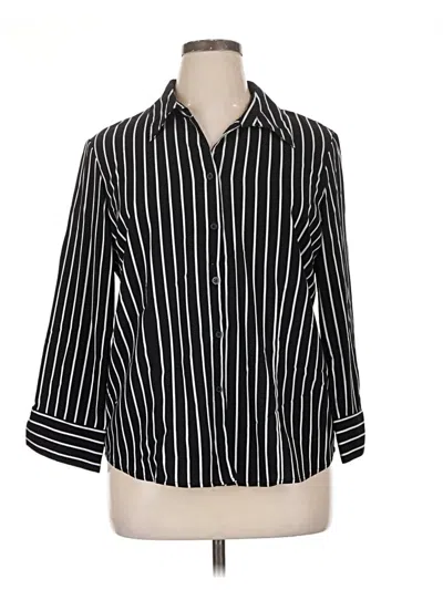 Pre-owned Notations 3/4 Sleeve Blouse In Black