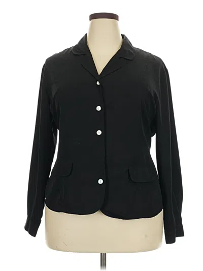 Pre-owned Notations 3/4 Sleeve Blouse In Black