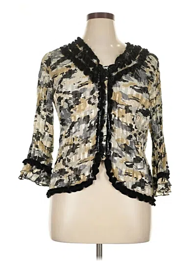 Pre-owned Notations 3/4 Sleeve Blouse In Gold