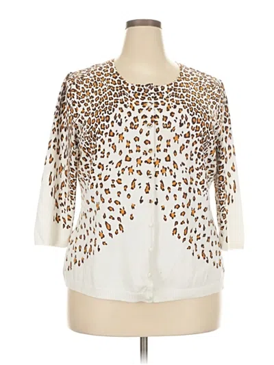 Pre-owned Notations 3/4 Sleeve Blouse In Ivory