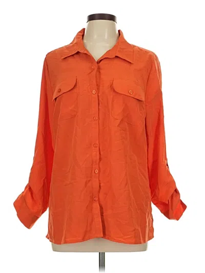 Pre-owned Notations 3/4 Sleeve Blouse In Orange