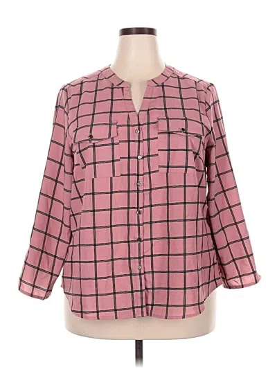 Pre-owned Notations 3/4 Sleeve Blouse In Pink