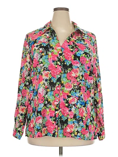 Pre-owned Notations 3/4 Sleeve Blouse In Pink