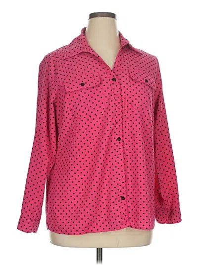 Pre-owned Notations 3/4 Sleeve Blouse In Pink