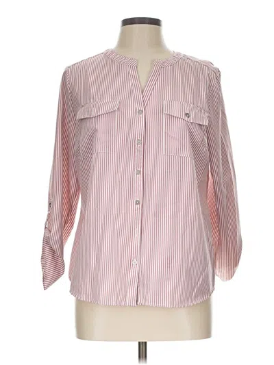 Pre-owned Notations 3/4 Sleeve Blouse In Pink