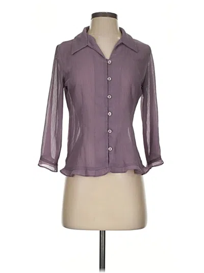 Pre-owned Notations 3/4 Sleeve Blouse In Purple