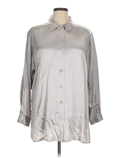Pre-owned Notations 3/4 Sleeve Blouse In Silver