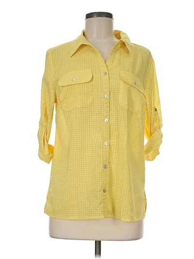 Pre-owned Notations 3/4 Sleeve Blouse In Yellow