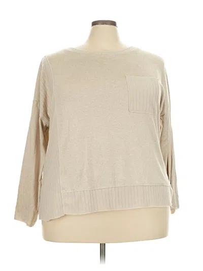Pre-owned Notations 3/4 Sleeve T-shirt In Tan