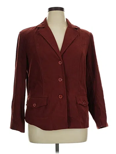 Pre-owned Notations Blazer Jacket In Burgundy