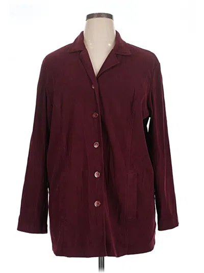Pre-owned Notations Blazer Jacket In Burgundy