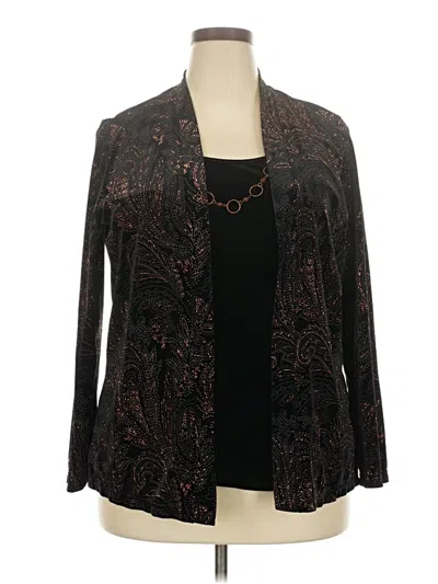 Pre-owned Notations Cardigan Sweater In Brown
