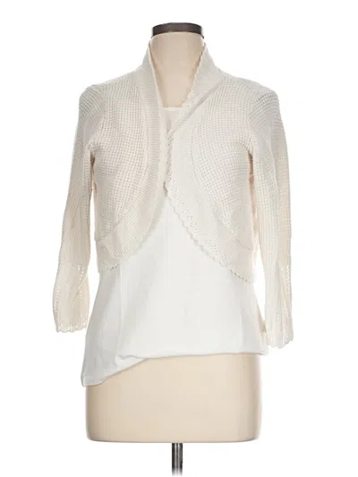Pre-owned Notations Cardigan Sweater In Ivory
