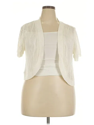 Pre-owned Notations Cardigan Sweater In Ivory