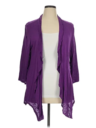 Pre-owned Notations Cardigan Sweater In Purple