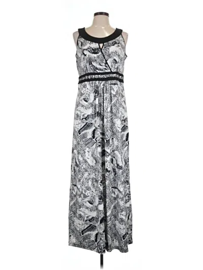 Pre-owned Notations Casual Dress In Silver