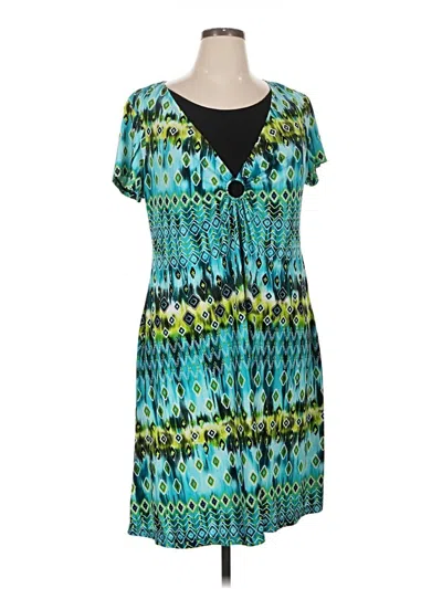 Pre-owned Notations Casual Dress In Teal