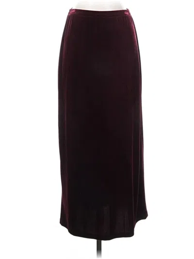 Pre-owned Notations Formal Skirt In Burgundy