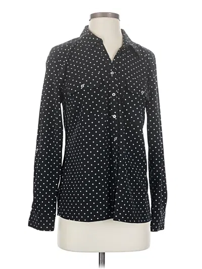 Pre-owned Notations Long Sleeve Blouse In Black