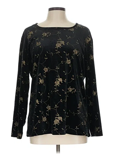 Pre-owned Notations Long Sleeve Blouse In Black