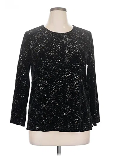 Pre-owned Notations Long Sleeve Blouse In Black