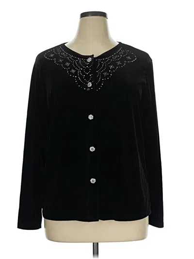 Pre-owned Notations Long Sleeve Blouse In Black