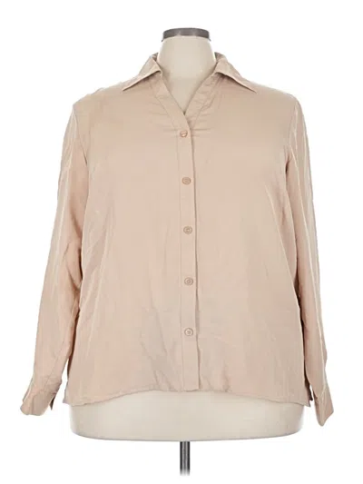 Pre-owned Notations Long Sleeve Blouse In Brown