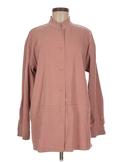 Pre-owned Notations Long Sleeve Blouse In Brown