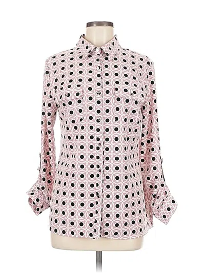 Pre-owned Notations Long Sleeve Blouse In Pink