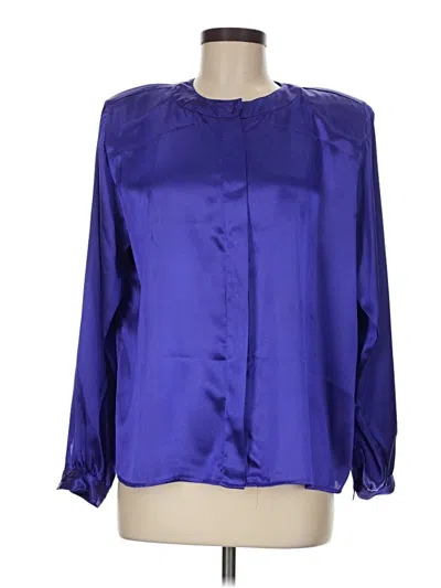 Pre-owned Notations Long Sleeve Blouse In Purple