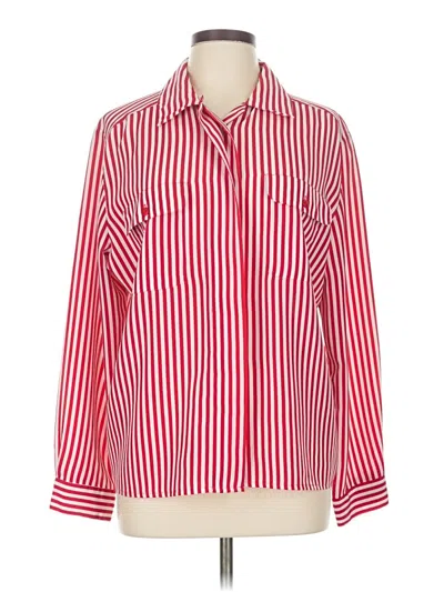 Pre-owned Notations Long Sleeve Blouse In Red