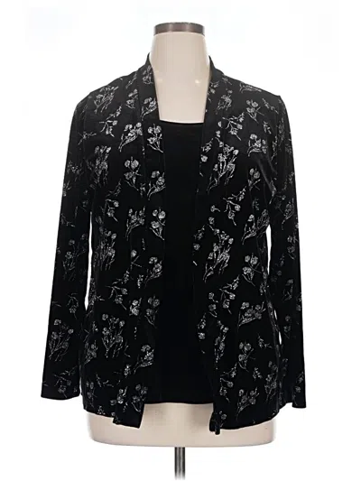 Pre-owned Notations Long Sleeve Top Black Cowl Neck Tops
