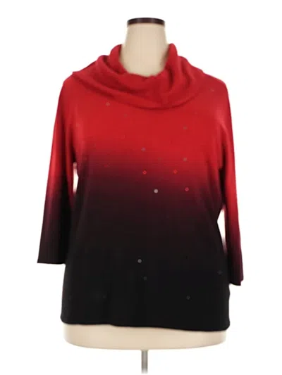 Pre-owned Notations Pullover Sweater In Red