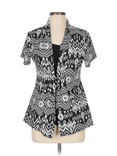 Pre-owned Notations Short Sleeve Blouse In Black