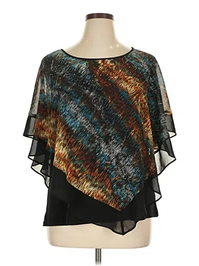 Pre-owned Notations Short Sleeve Blouse In Black
