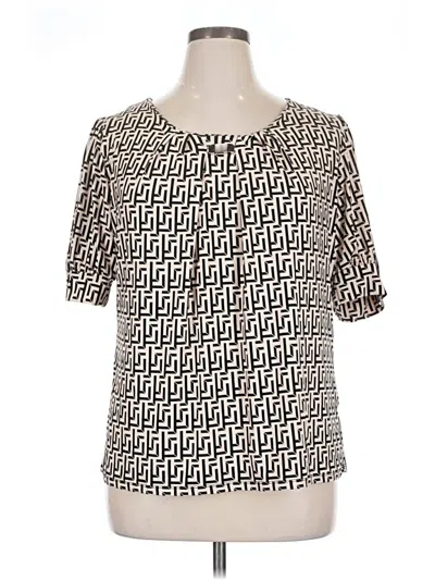 Pre-owned Notations Short Sleeve Blouse In Black