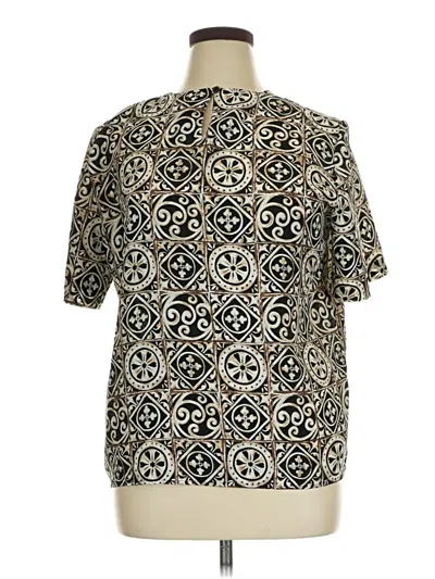 Pre-owned Notations Short Sleeve Blouse In Black