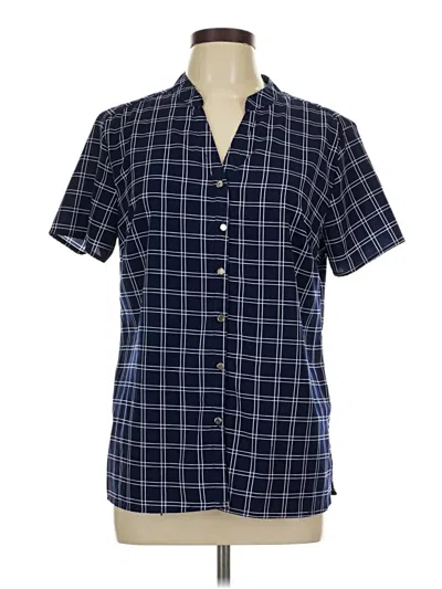 Pre-owned Notations Short Sleeve Blouse In Blue