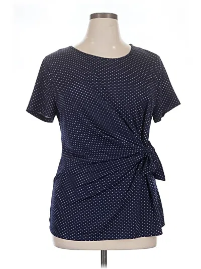 Pre-owned Notations Short Sleeve Blouse In Blue