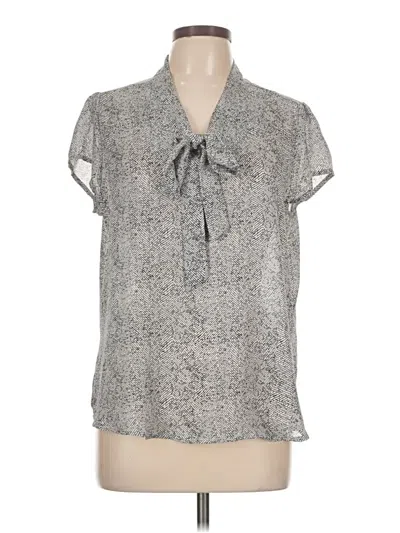 Pre-owned Notations Short Sleeve Blouse In Gray